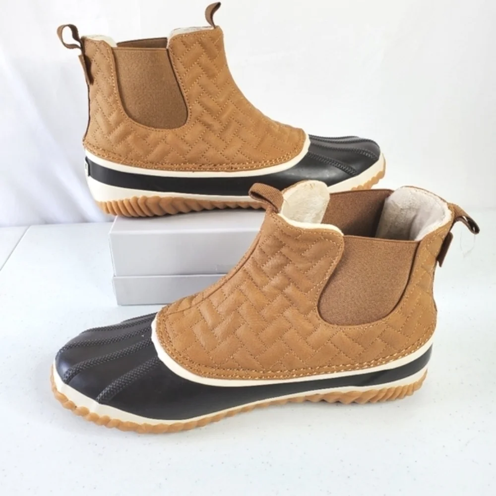 Jambu JBU Paisley Waterproof Boots Size‎ 9 Pull-on Leather Rubber Ankle Booties